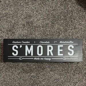 S'Mores Decorative Sign - Black and White